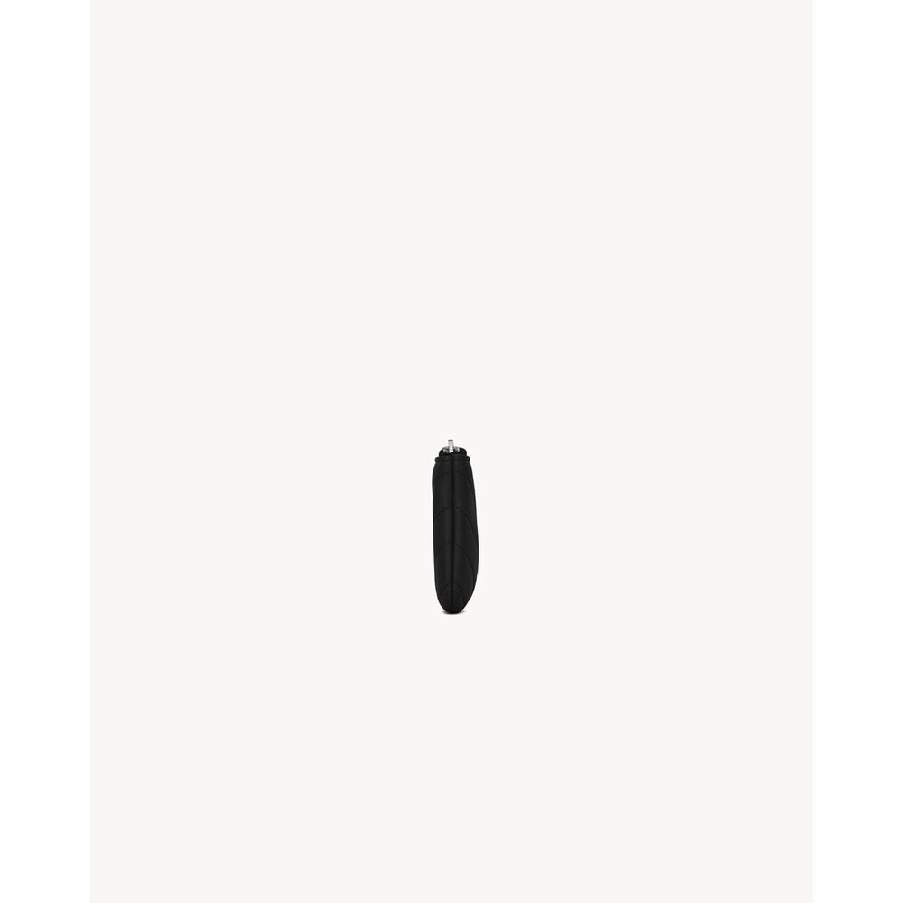 SAINT LAURENT CASSANDRE MATELASSÉ KEY POUCH IN SMOOTH LEATHER IN BLACK $450 - Picture 3 of 8